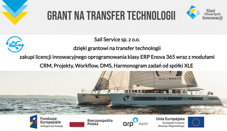 Sail Service sp. z o.o skorzysta z grantu na transfer technologii